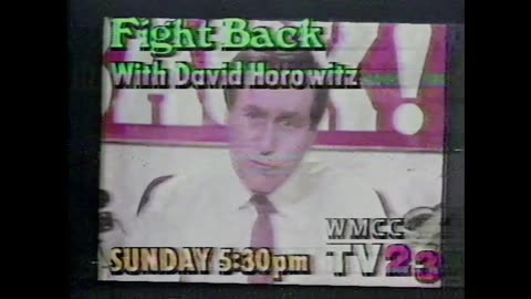 May 6, 1990 - WMCC Promo for 'Fight Back with David Horowitz'