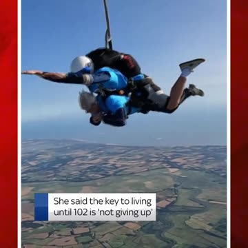 బామ్మ భళా.. 102 ఏళ్ల వయసులో స్కైడైవింగ్ #short #skydiving #102yearsold #milliebailey | FBTV NEWS