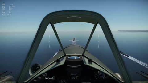 War Thunder Landing on a carrier in simulator mode