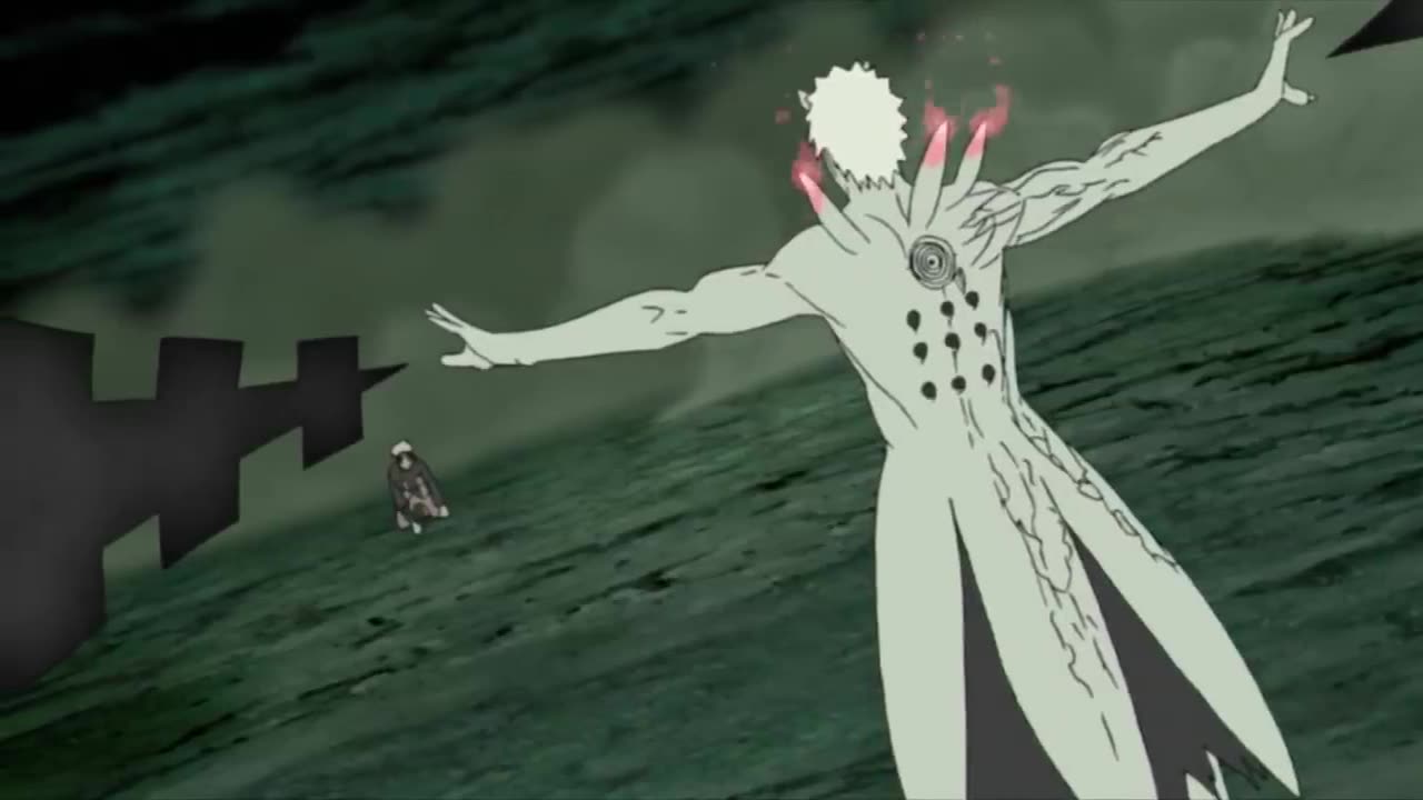 Shikamaru uses giant Resengan with absorbing chakra of nine tailed naruto , English episode