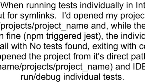 Have to set config each time to run individual Jest test in IntelliJ