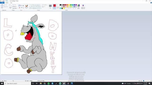 Loco Donkey Drawing