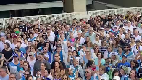 WOW! Brazilians are singing Israel's anthem Hatikvah in São Paulo today,