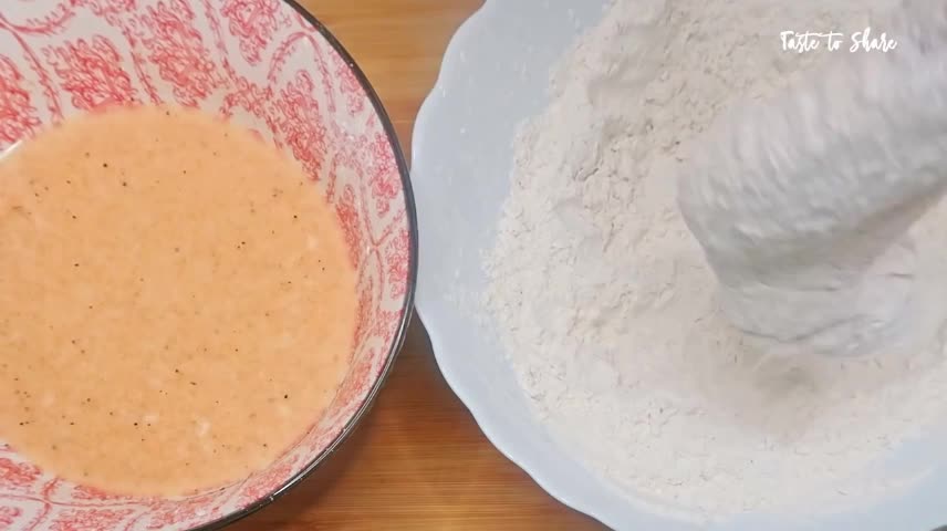 Coat The Marinated Chicken Legs With Powder