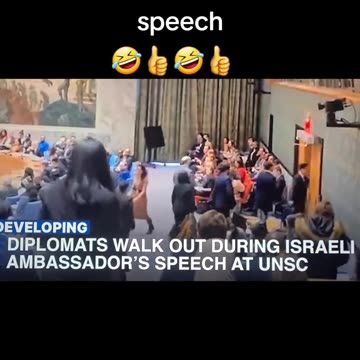 UN DIPLOMATS WALK OUT DURING ISRAELED DIPLOMAT SPEECH