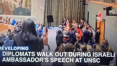 UN DIPLOMATS WALK OUT DURING ISRAELED DIPLOMAT SPEECH