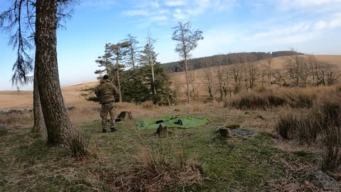 Clearing down the lightweight trekking pole tent. Speedlapse. GoPro