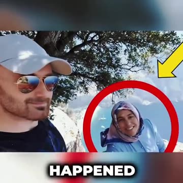 After taking this photo, he pushed his pregnant wife off the cliff.