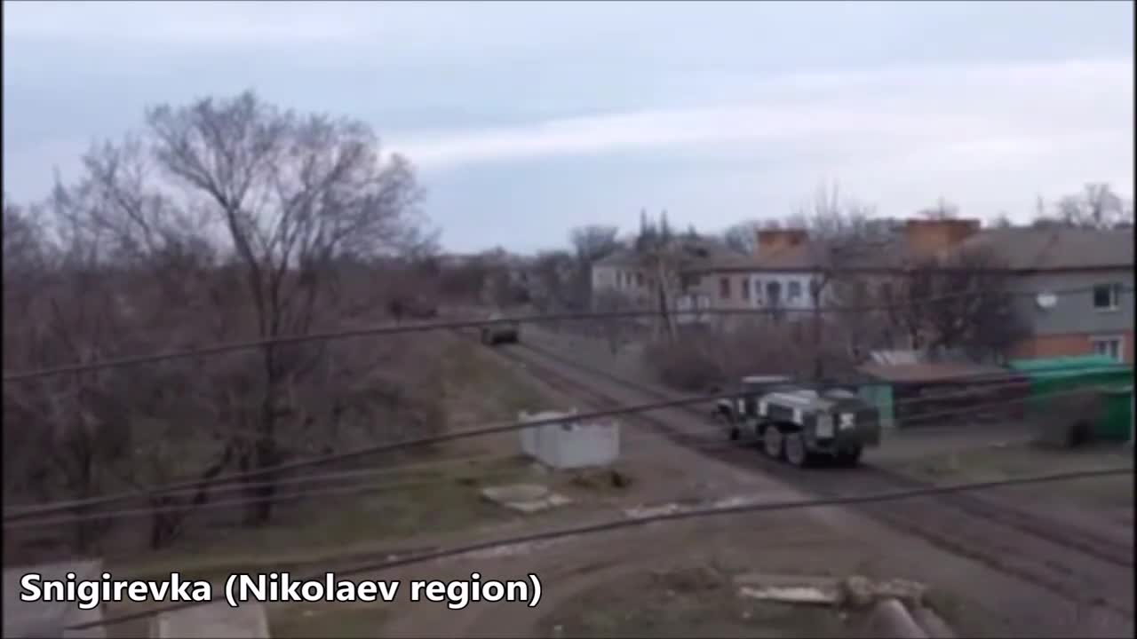 RF With Z Symbol Entered Snigirevka (Mykolaiv Region).