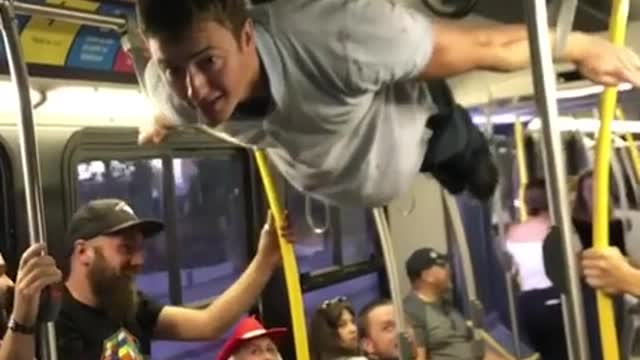 superman on bus