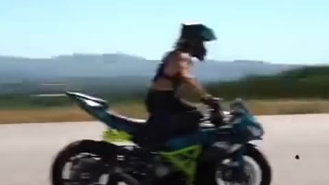 Racing bike stunt