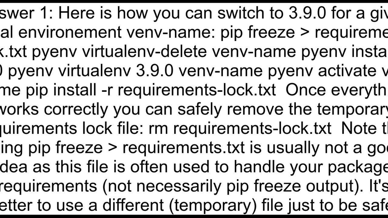 How can I upgrade Python version and packages in pyenv virtualenv