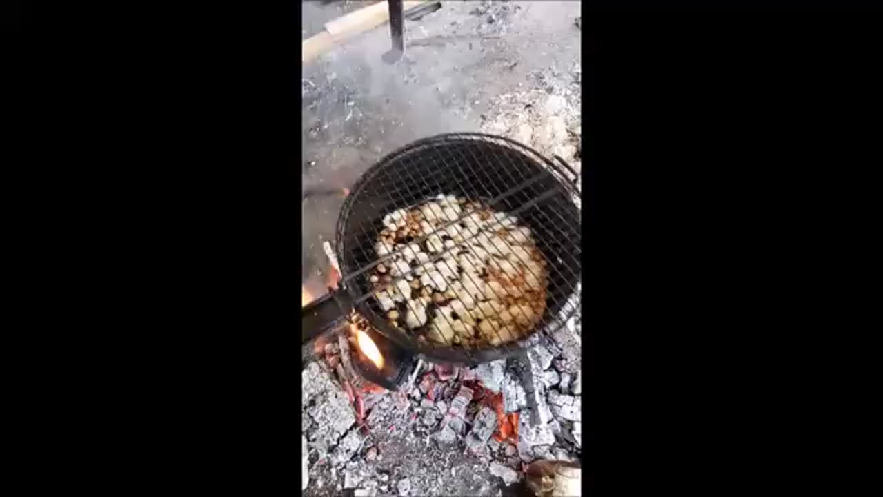 Making popcorn around the campfire is fun for the whole family