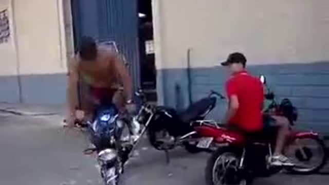 Learn to Park a Motorcycle in Style funny