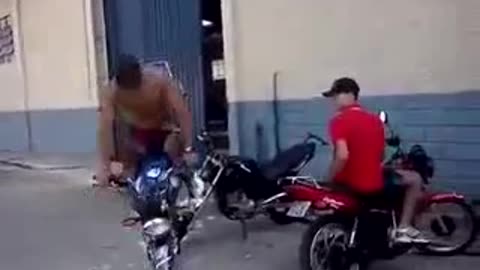 Learn to Park a Motorcycle in Style funny