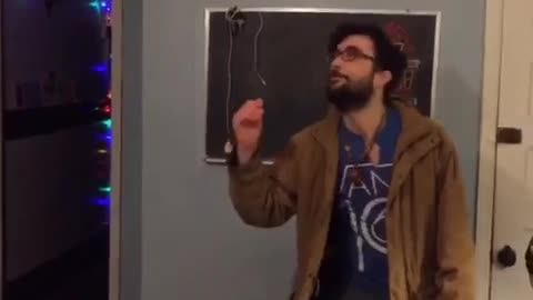 Blue shirt guy keeps catching cigarette in more creative ways