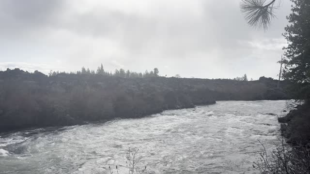 Dark Ominous Clouds – Deschutes River Trail – Central Oregon – 4K