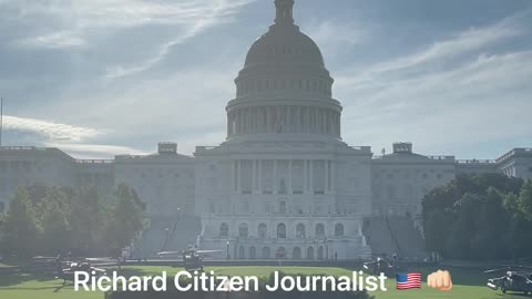 Helicopters in front of the US Capitol ("Test" Tweeted Yesterday)