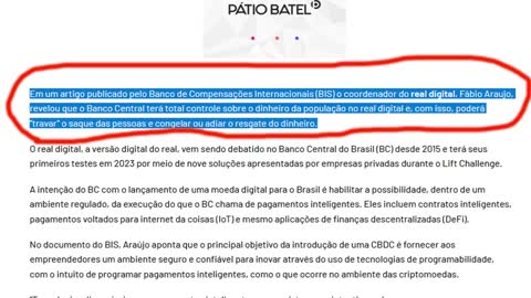 Real digital nem chegou mais já estão autorizando a travar sua grana! Governo supremo vem ai