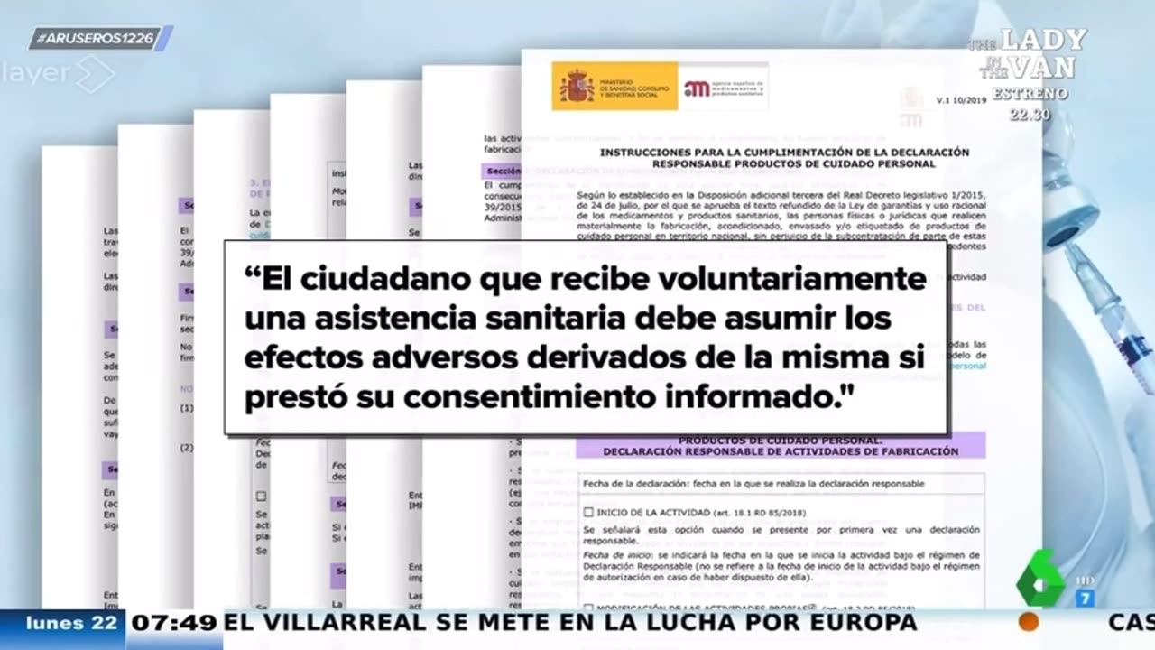 MINISTERIO DE SANIDAD ADMITE 35.000 MUERTES POR EL EXPERIMENTO