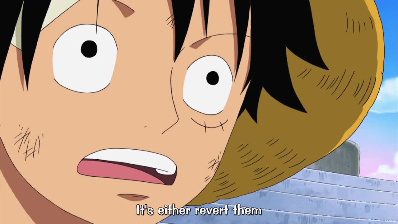 One Piece – Luffy do not hesitate to scarify him self to help his friends