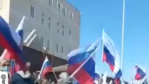Rally in support of Russia's actions in Cyprus