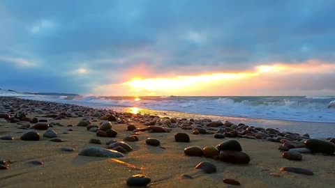 Sun rise up near the sea