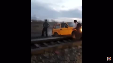 Train Runs Over Drunk Mans Car