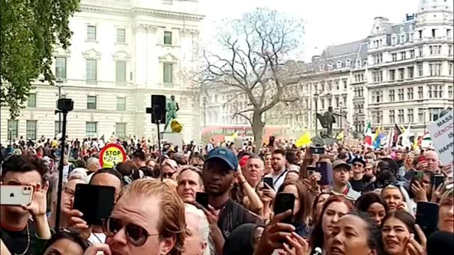 London no vaccine passport demo!