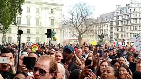 London no vaccine passport demo!