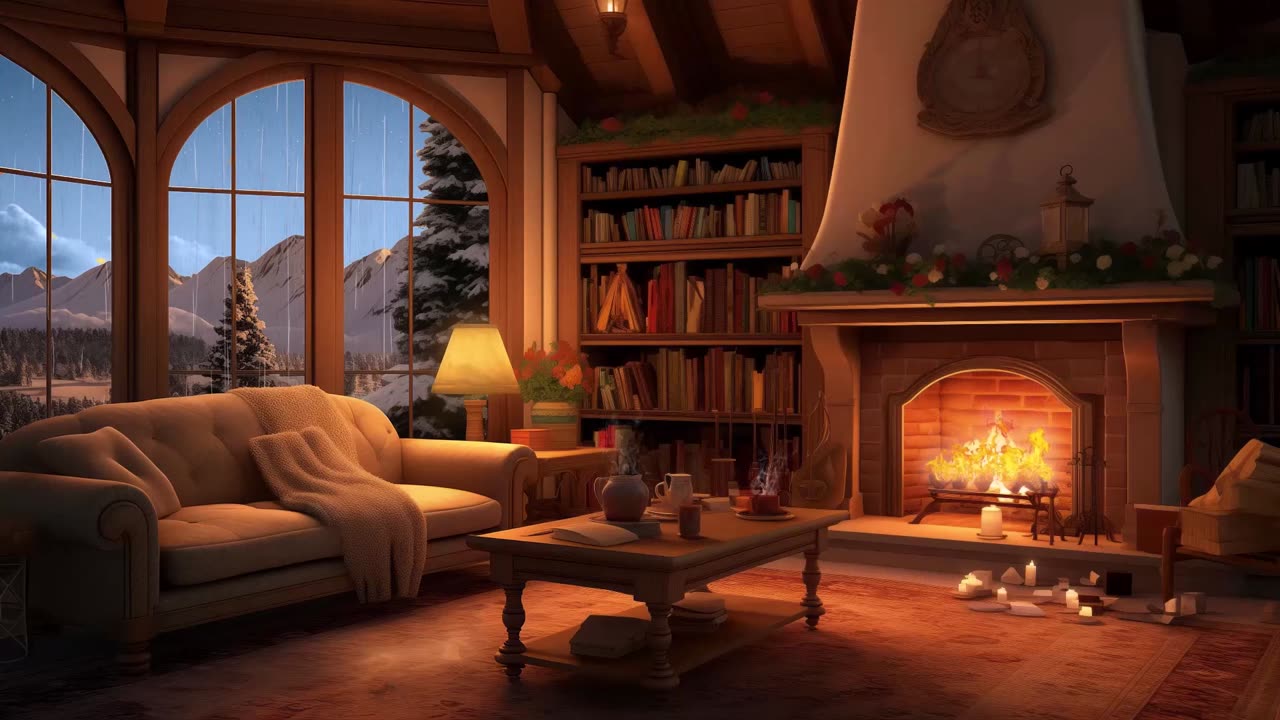 November Rain Reads: Cozy Autumn Ambiance for 📚 Relaxing, Studying, and Working by the🔥Fireplace ❄️