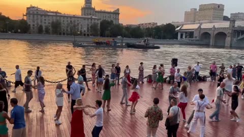 People were dancing Latin music in the streets. Moscow is one beautiful, vibrant city