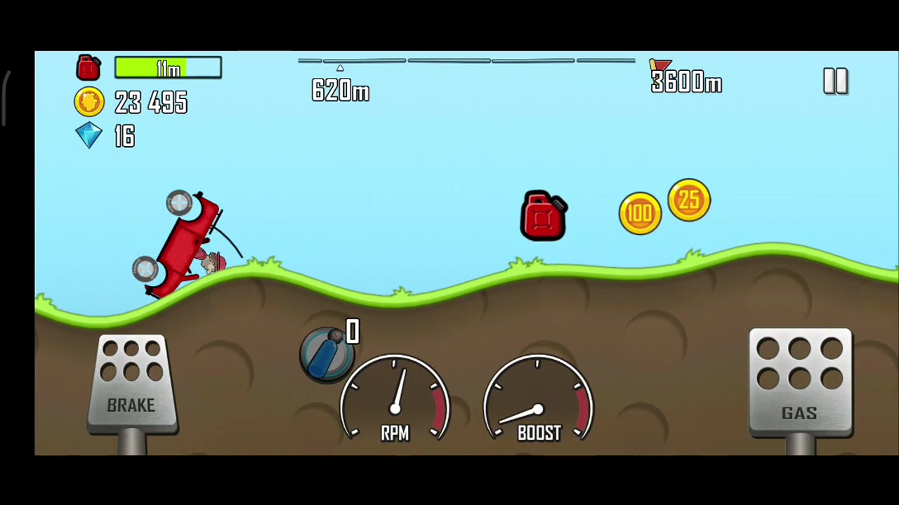 Old game hill climb racing