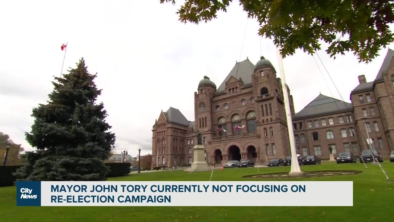 Mayor John Tory not officially campaigning for re-election yet