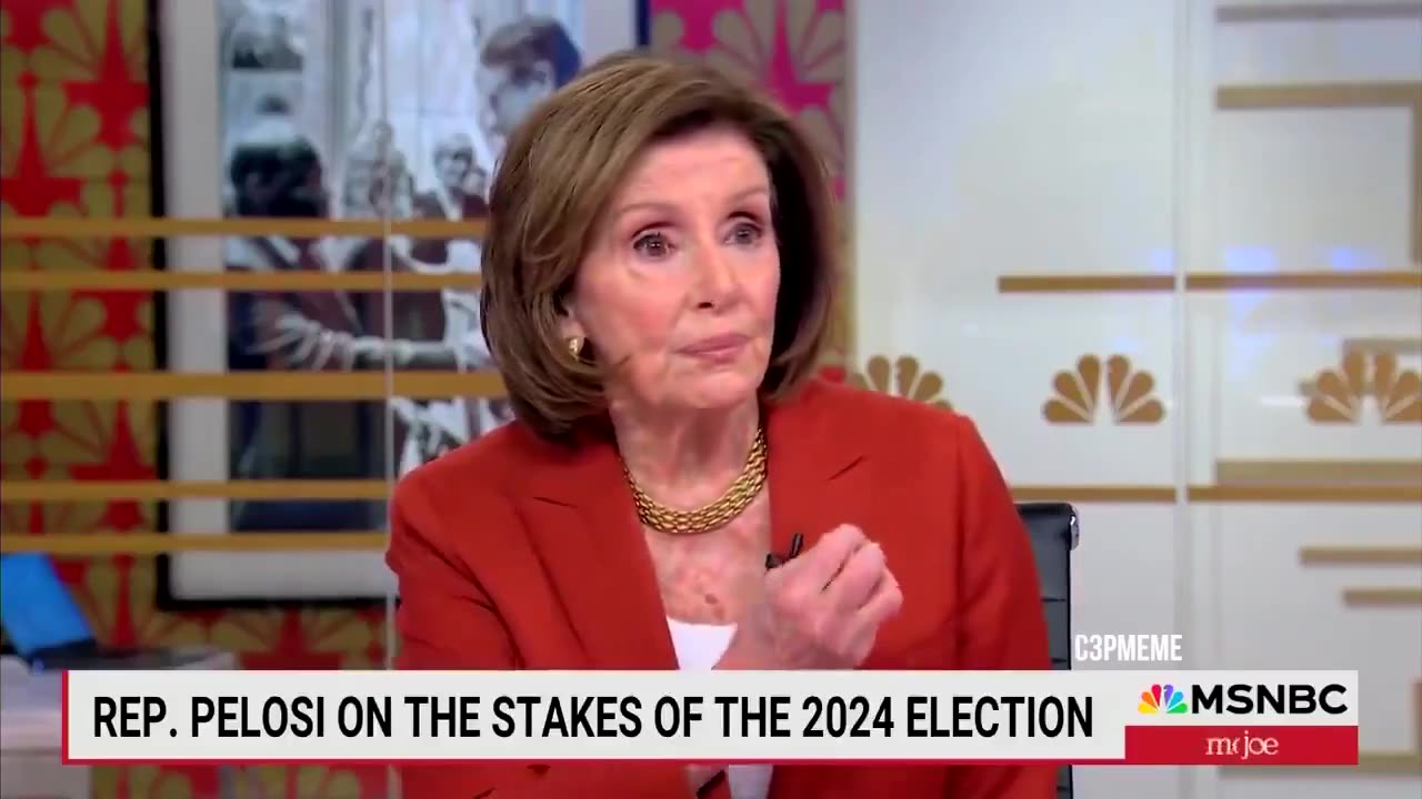 Nancy Pelosi is still drunk and still pushing the Russian hoax.