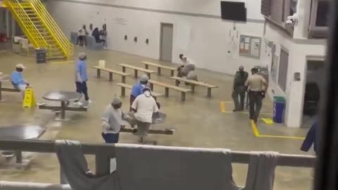 Jail Fight Footage show Dude Caught With A Lead Hook