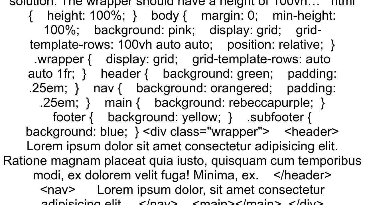 How to make an element fill the remaining viewport height