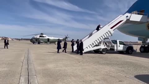 BREAKING : Joe Biden Falls Three Times Trying to Board Air Force One_