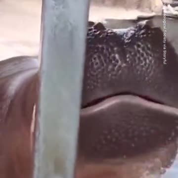 Adorable Hippo Cools Off With Water Hose at Zoo