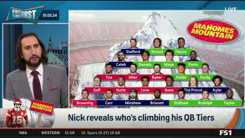 FIRST THINGS FIRST Nick Wright reveals who's climbing his QB Tiers