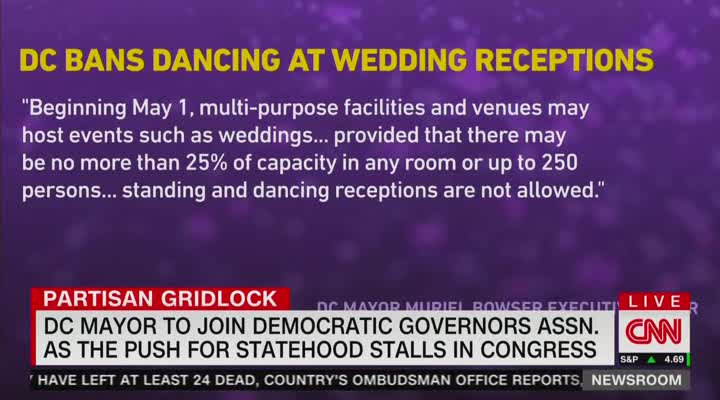 WATCH: DC Mayor Defends Ban on Dancing, "At Least You Can Have Weddings!"