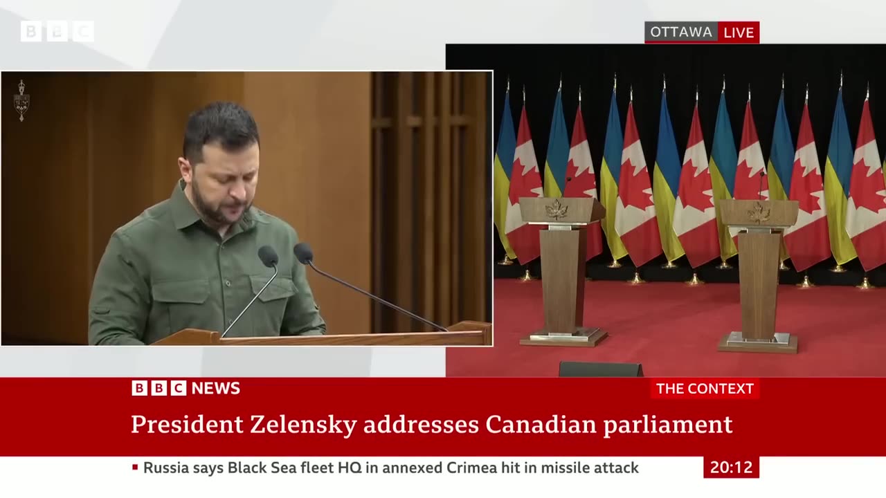 Zalensky speaks in Canada after strike on Crimea!! Breaking News