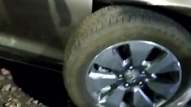 Doing donuts in parking lot.
