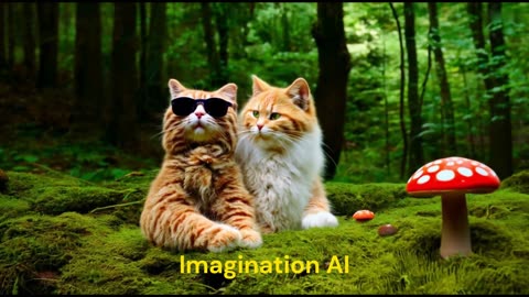Cool Cats Enjoying The Forest