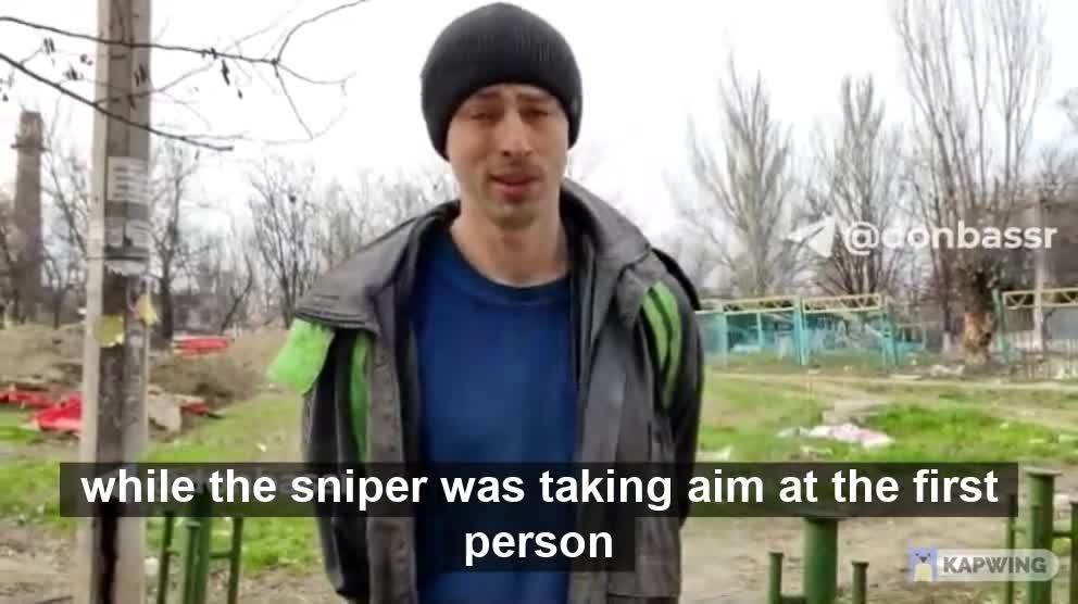 explains how civilians were hunted by Ukrainian snipers