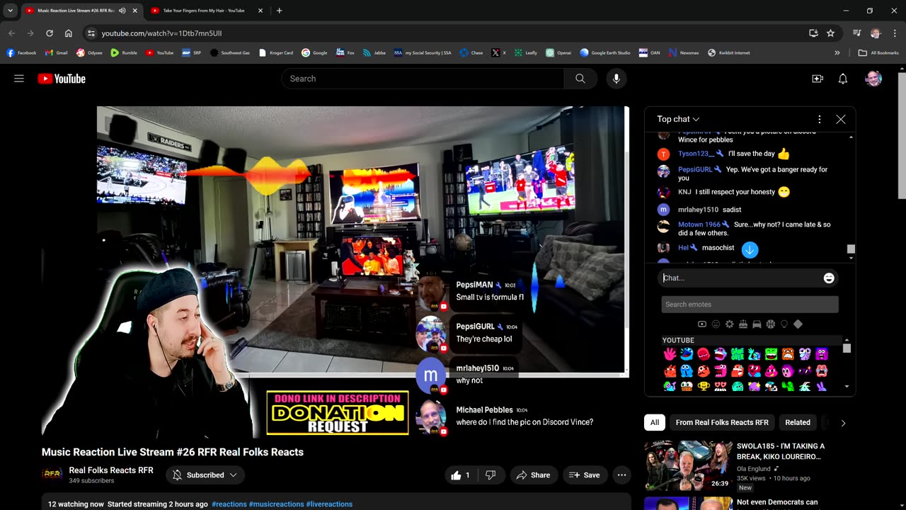 Music Reaction Live Stream #26 RFR Real Folks Reacts - YouTube - Google Chrome 2024-04-21 12-40-32