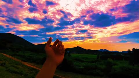 Make a wish to the sunset: We'll be together forever # Invert the beautiful sky