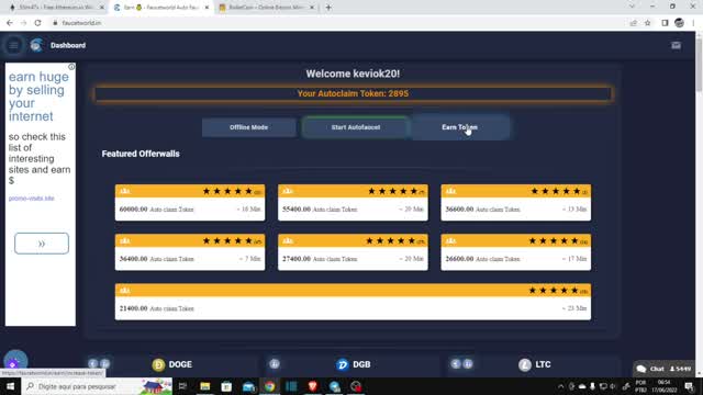 FAUCETWORD PROVA DE PAGAMENTO DIRETO NA COINBASE OU FAUCETPAY TOP