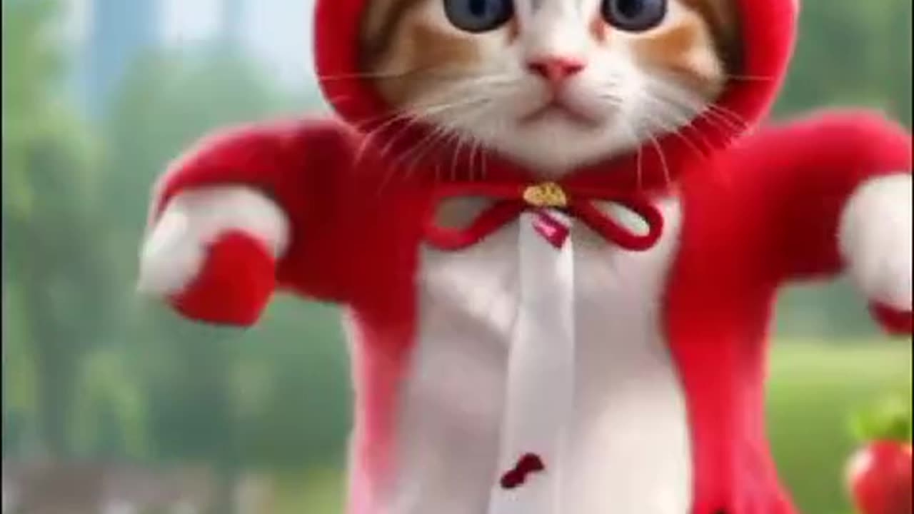 Cute cat unique dance