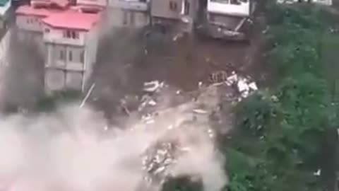 An eight-story building has collapsed due to a landslide in Shimla, India